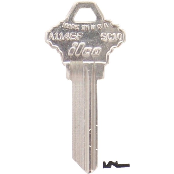 ILCO Schlage Nickel Plated House Key, SC10 / A1145F (10-Pack) - Iieemm