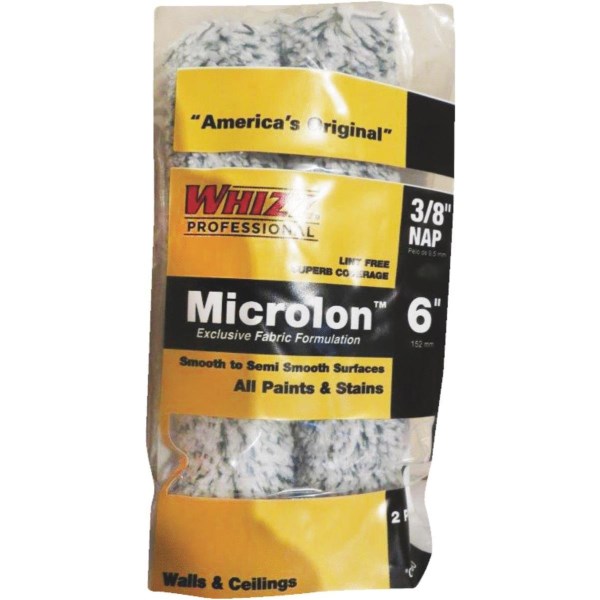 Whizz Microlon 6 In. x 3/8 In. Specialty Roller Cover (2-Pack) - Iieemm
