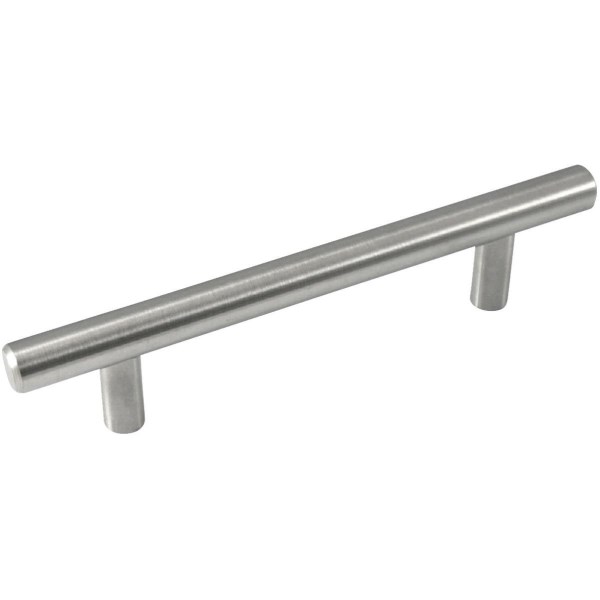 Laurey 5 In. Center-To-Center Brushed Satin Nickel Builders Steel Plated T-Bar Pull - Iieemm
