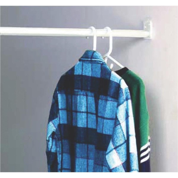 John Sterling Closet-Pro 72 In. to 120 In. x 1 In. Adjustable Closet Rod, White - Iieemm