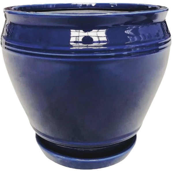 Southern Patio Collins 8 In. Ceramic Blue Planter - Iieemm