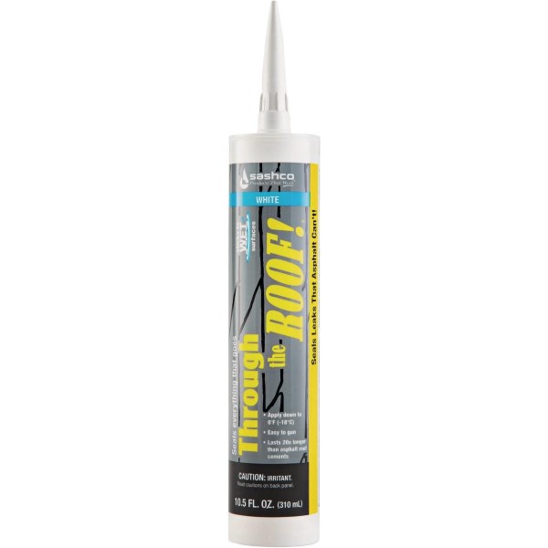 Through the Roof! 10.5 Oz. White Low VOC Roof Sealant - Iieemm