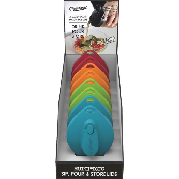 Masontops Multi Top Regular Mouth Canning Jar Lid Display (8-Count) - Iieemm
