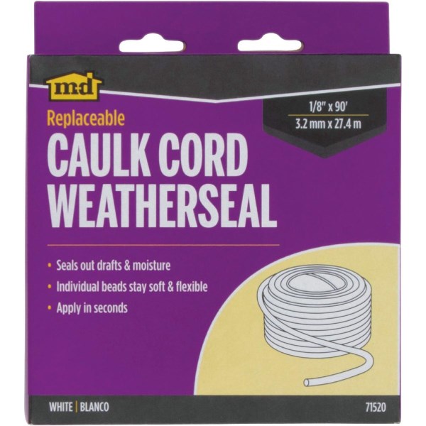 M-D 1/8 In. x 90 Ft. White Replaceable Caulk Cord - Iieemm