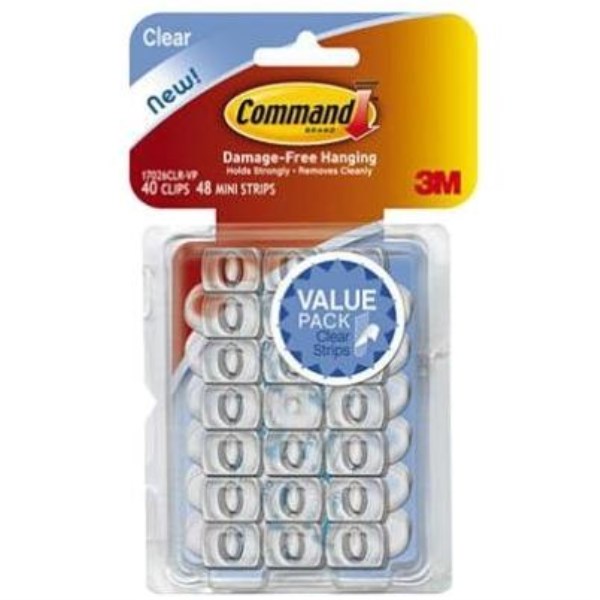 3M Command Decor Adhesive Clips (40-Count) - Iieemm