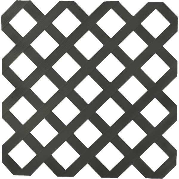 Deckorators 4 Ft. W x 8 Ft. L x 1/8 In. Thick Black Vinyl Lattice Panel - Iieemm