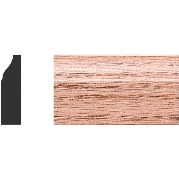 House of Fara 3/8 In. W.x 1-1/4 In. H. x 7 Ft. L. Solid Red Oak Colonial Stop Molding - Iieemm