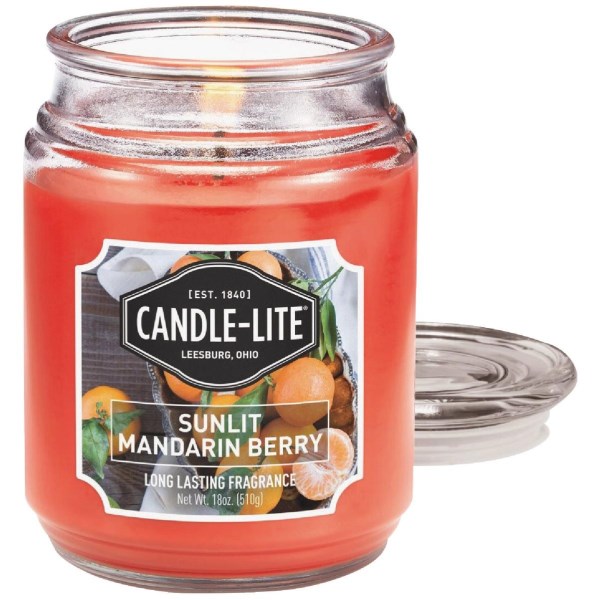 Candle Lite 18 Oz. Everyday Sunlit Mandarin Berry Jar Candle - Iieemm