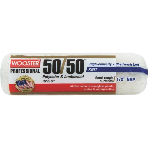 Wooster 50/50 9 In. x 1/2 In. Knit Fabric Roller Cover - Iieemm