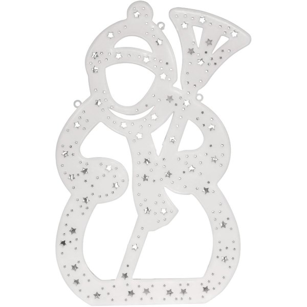 Alpine 16 In. LED Multi-Color Flashing Christmas Snowman - Iieemm