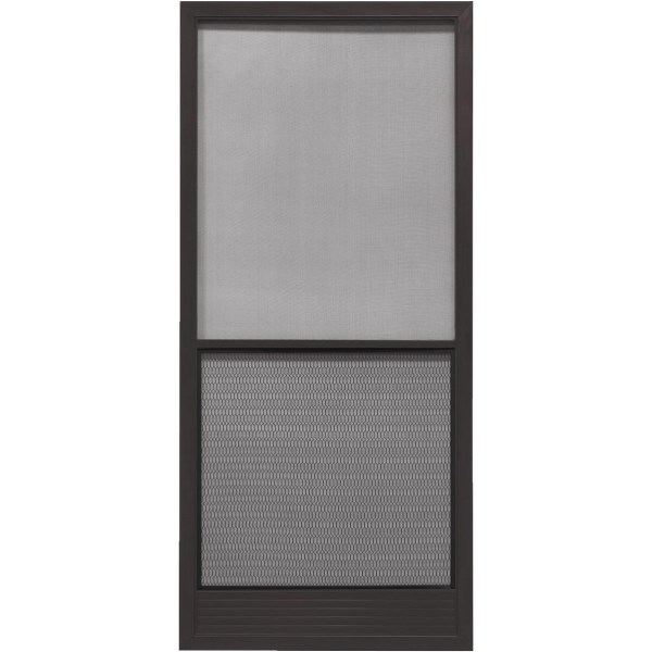 Precision Screen Capri 36 In. W x 80 In. H x 7/8 In. Thick Bronze Steel Screen Door - Iieemm