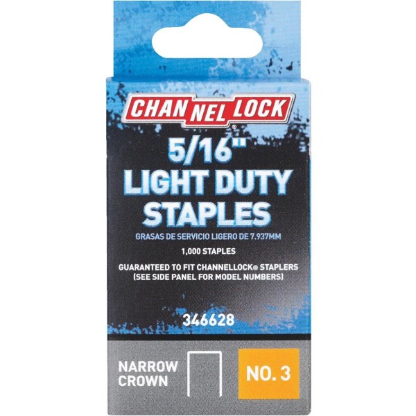 Channellock No. 3 Light Duty Narrow Crown Staple, 5/16 In. (1000-Pack) - Iieemm