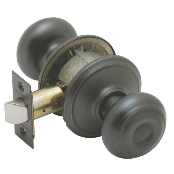 Schlage Georgian Aged Bronze Hall & Closet Door Knob - Iieemm