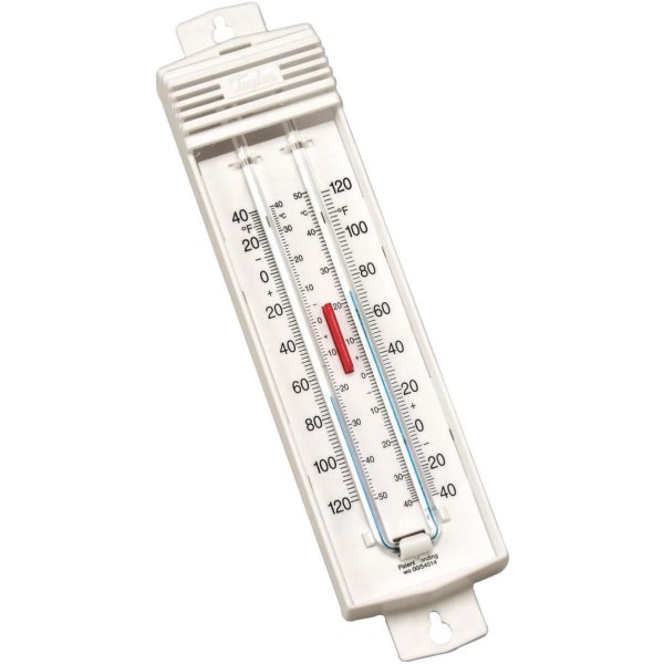 Taylor 2-3/4″ W x 8-3/4″ H Plastic Tube Indoor & Outdoor Thermometer - Iieemm