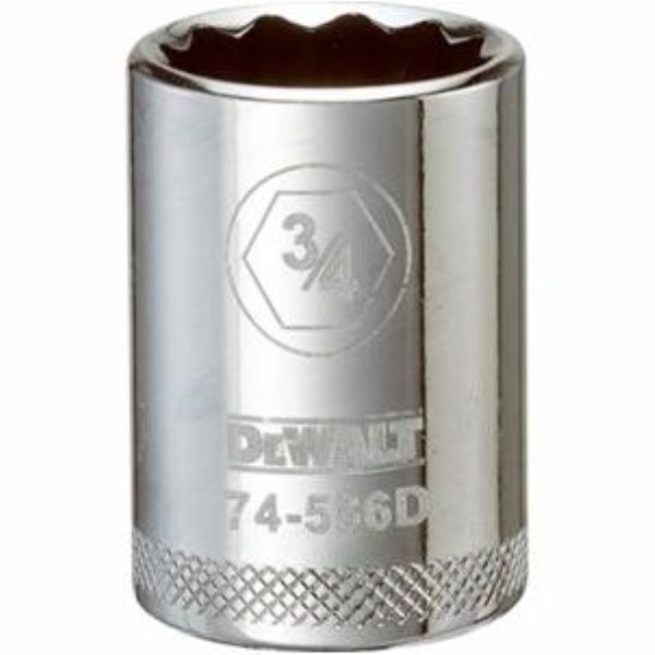 SAE Socket, Shallow, 12-Point, 3/4-in., 1/2-In. Drive - Iieemm