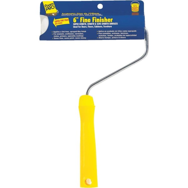 FoamPro Fine Finisher 6 In. Mini Foam Roller Cover & Frame - Iieemm