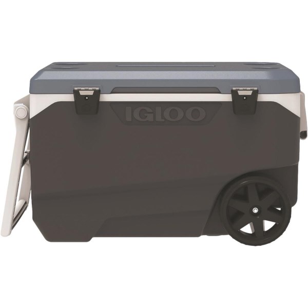 Igloo MaxCold Latitude 90 Qt. 2-Wheeled Cooler, Ash Gray & Aegean Sea - Iieemm
