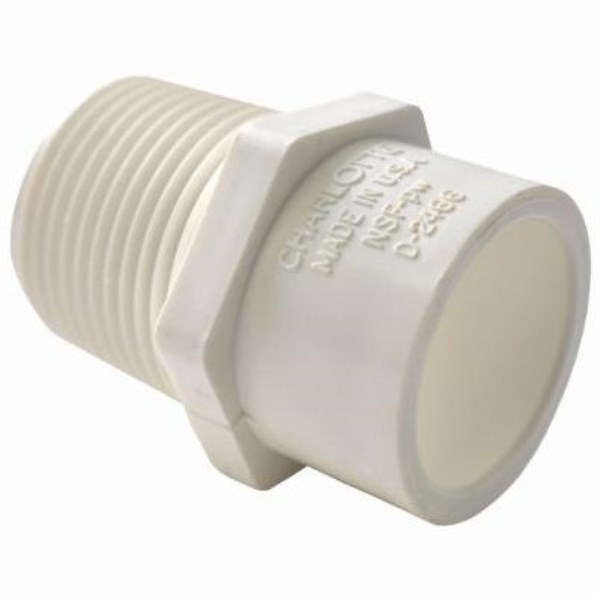 Charlotte Pipe 1 In. x 3/4 In. Schedule 40 Male PVC Adapter - Iieemm