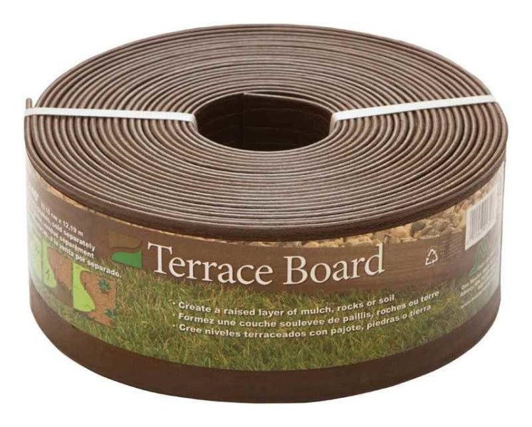 Master Mark 4 In. H. x 40 Ft. L. Brown Terrace Board Lawn Edging - Iieemm
