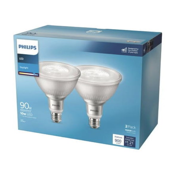 Philips 90W Equivalent Daylight PAR38 Medium LED Floodlight Light Bulb (2-Pack) - Iieemm