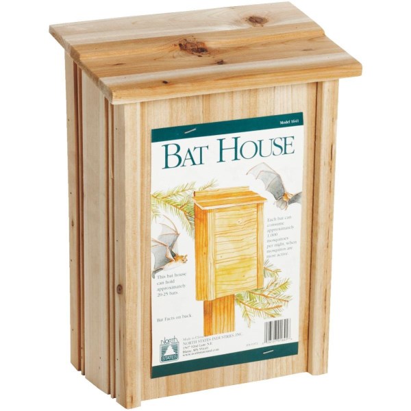 North States 8 In. W. x 15 In. H. x 4.75 In. D. Redwood Bat House - Iieemm