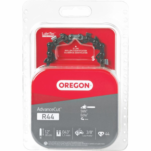 Oregon AdvanceCut LubriTec R44 12 In. 3/8 In. Low Profile 44 Link Chainsaw Chain - Iieemm