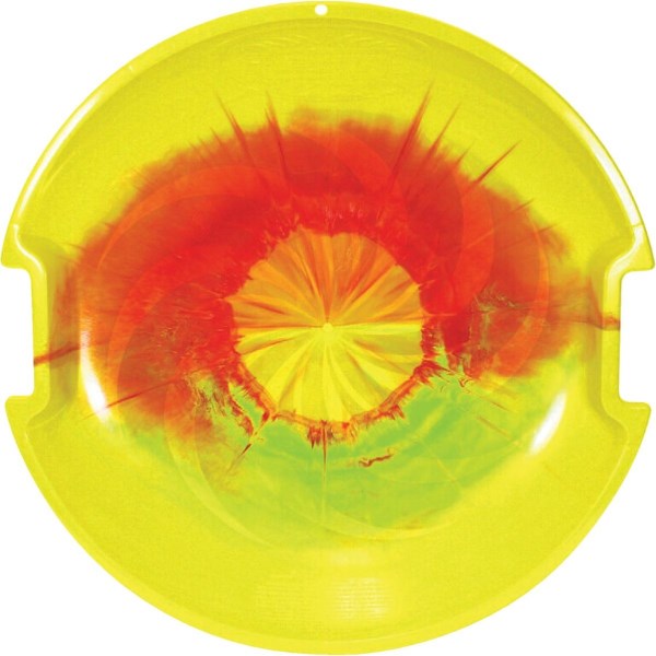 EMSCO ESP Day Glow Super V Neon Tie Dye Polyethylene 26 In. Saucer Disc Snow Sled - Iieemm