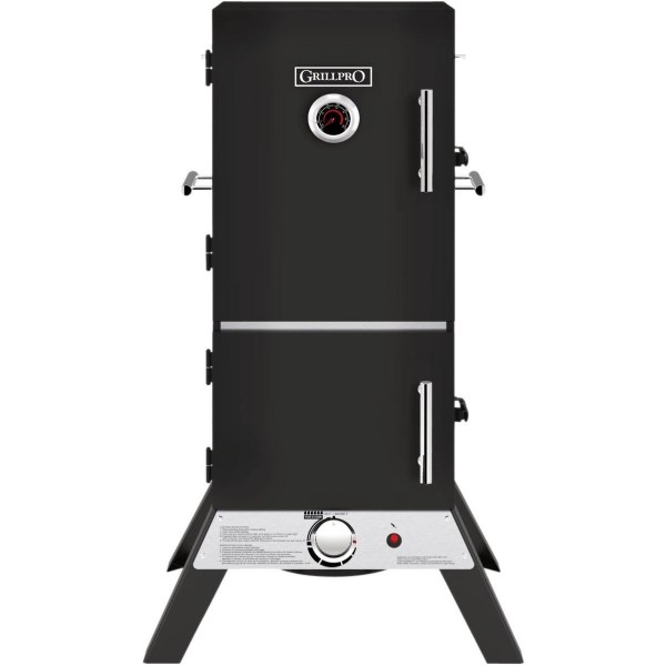 GrillPro 15,000 BTU LP Gas Vertical Propane Smoker - Iieemm