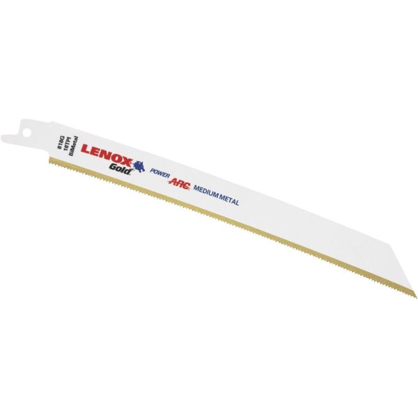 Lenox Gold 8 In. 18 TPI Medium Metal Power Arc Curved Reciprocating Saw Blade (5-Pack) - Iieemm