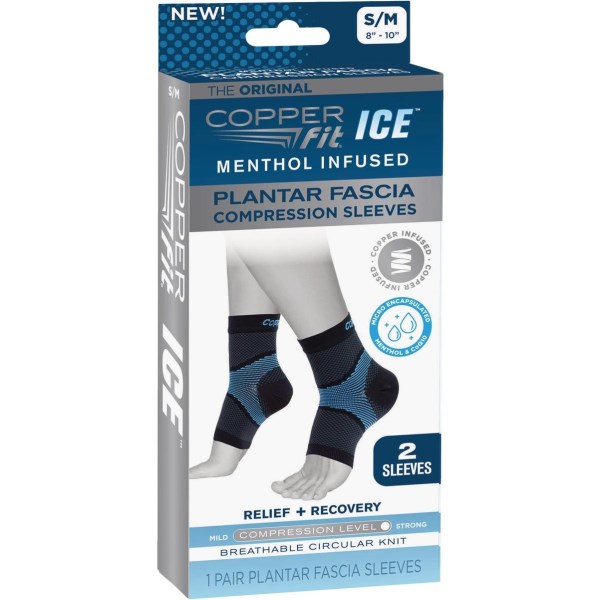 Copper Fit Ice Small/Medium Plantar Fascia Foot Sleeve - Iieemm