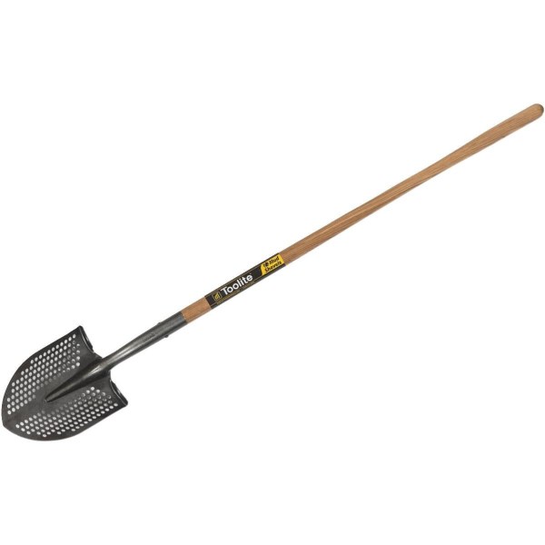 Toolite 48 In. Wood Handle Round Point Dig Sifting Shovel - Iieemm