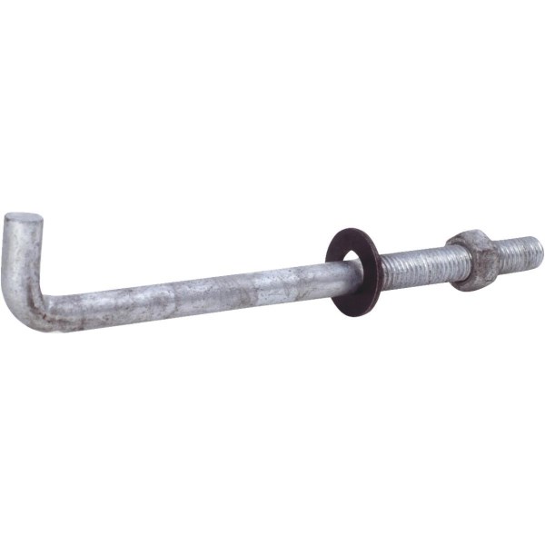 Grip-Rite 1/2 In. x 10 In. Bright Anchor Bolt with Round Washer (50 Ct.) - Iieemm