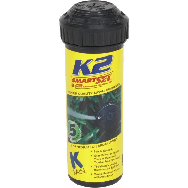 K Rain K2 Smart Set 5 In. 30 Deg. to 360 Deg. Gear Driven Sprinkler - Iieemm