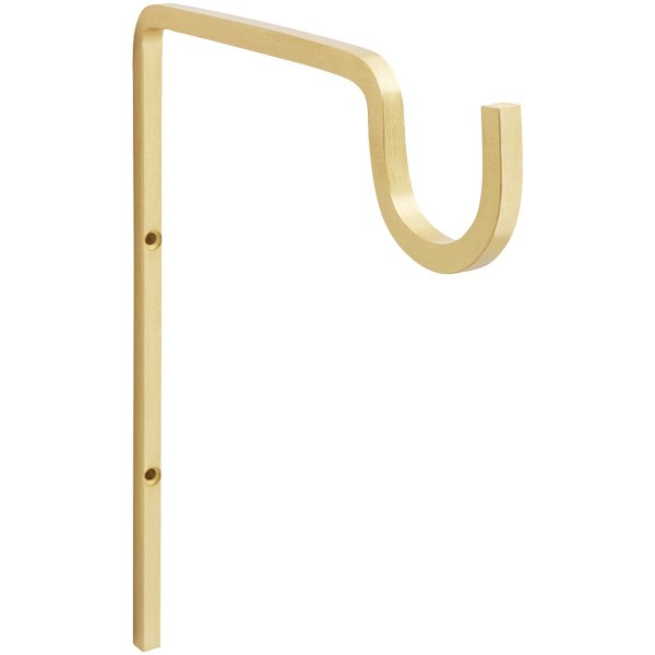 National 2646 9 In. Brushed Gold Steel Extended Wall Hook Plant Hanger - Iieemm