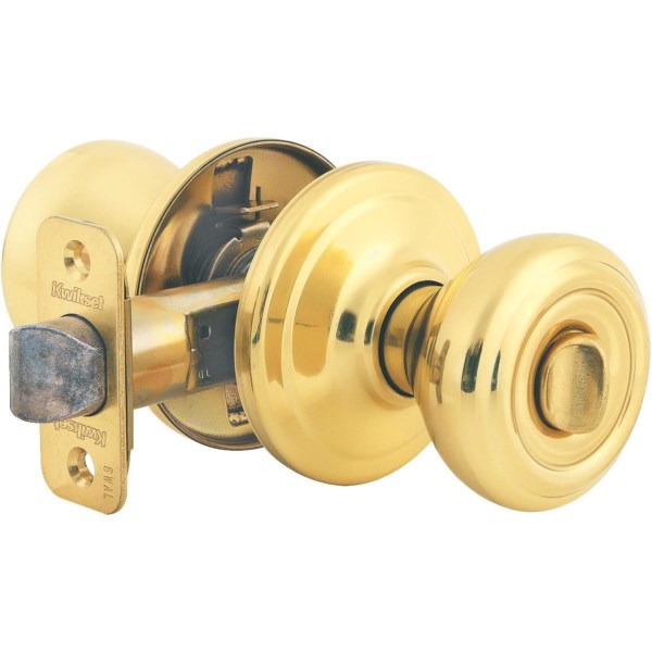 Kwikset Signature Series Polished Brass Bed & Bath Door Knob - Iieemm