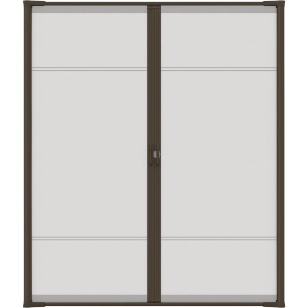 Larson Brisa 68 In. To 72 In. W x 80 In. to 81 In. H Double Door Brown Retractable Screen - Iieemm