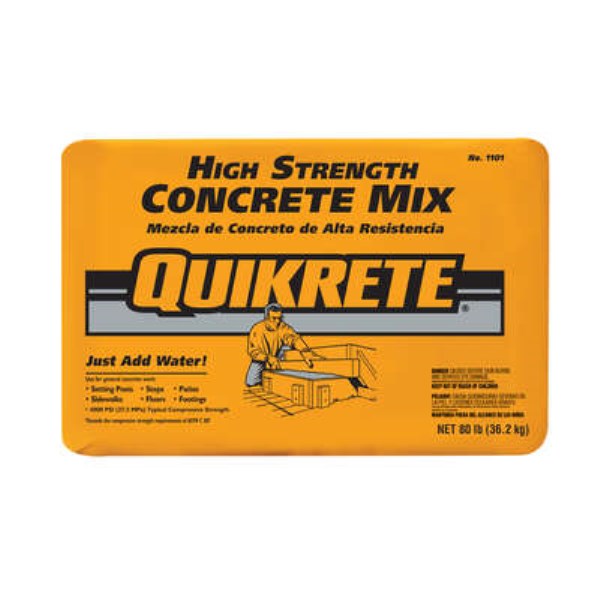 QUIKRETE 80-lb High Strength Concrete Mix - Iieemm