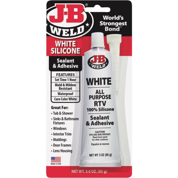 J-B Weld 3 Oz. White All-Purpose RTV Silicone Sealant & Adhesive - Iieemm