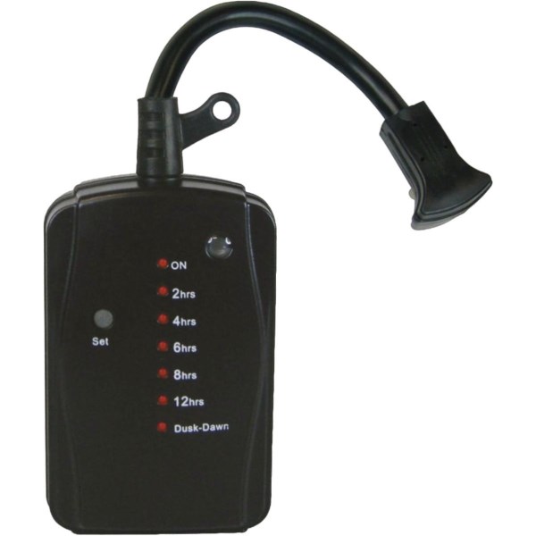 Prime 15A 125V 1875W Black LED Outdoor Countdown Timer - Iieemm