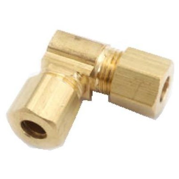 Anderson Metals 1/2 In. 90 Deg. 2-Way Compression Brass Elbow (1/4 Bend) - Iieemm