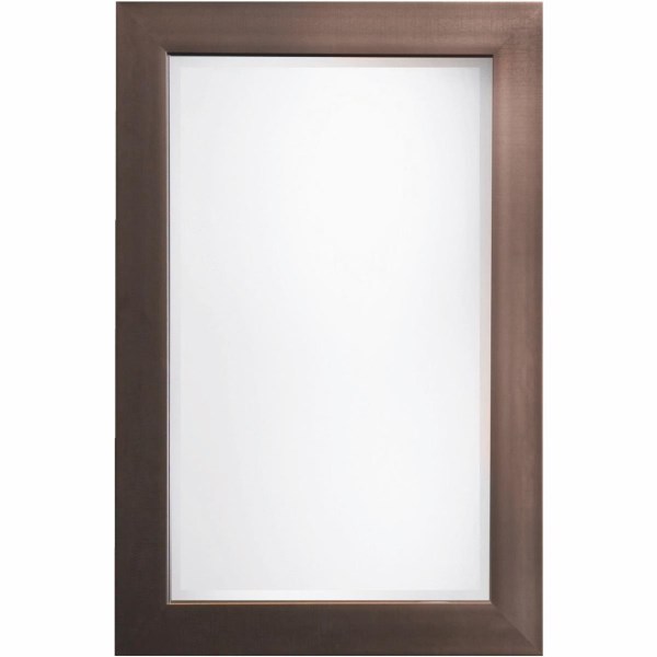 Erias Home Designs Austin 24 In. W. x 36 In. H. Antique Pewter Plastic Framed Wall Mirror - Iieemm