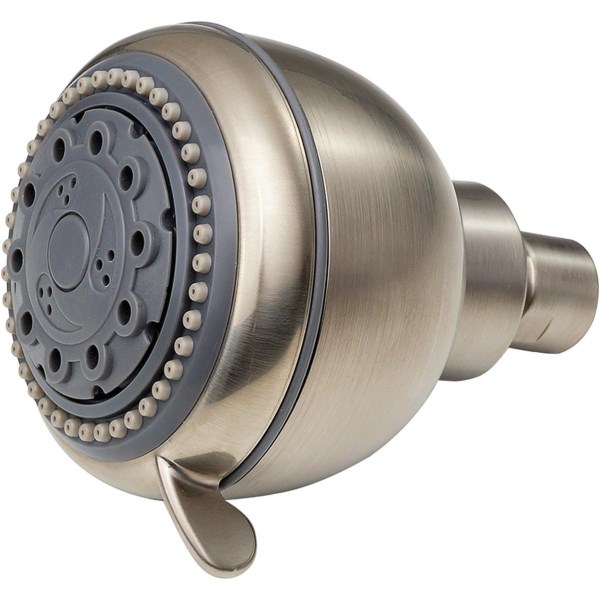Whedon Champagne Massage 5-Spray 2.5 GPM Fixed Showerhead, Brushed Nickel - Iieemm