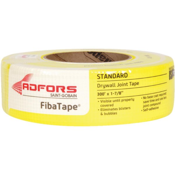 FibaTape 1-7/8 In. x 300 Ft. Yellow Self-Adhesive Joint Drywall Tape - Iieemm