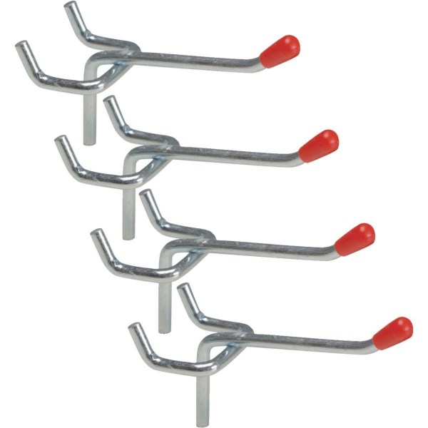 2 In. Light Duty Safety Tip Straight Pegboard Hook (4-Count) - Iieemm
