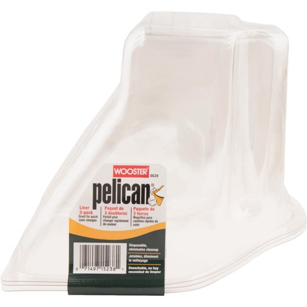 Wooster Pelican 1 Qt. Clear Plastic Paint Pail Liner (3-Pack) - Iieemm