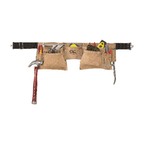 CLC 12-Pocket Suede Leather Heavy-Duty Carpenter Apron - Iieemm