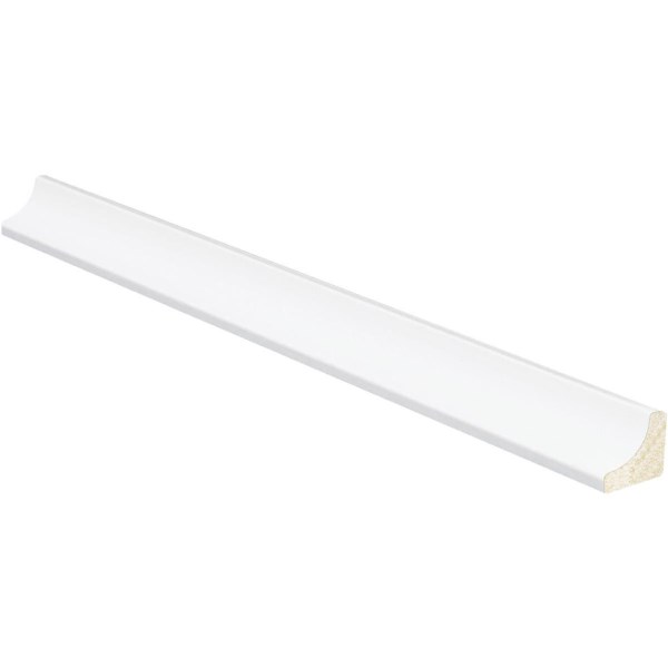 Inteplast Building Products 11/16 In. W. x 11/16 In. H. x 8 Ft. L. Crystal White Polystyrene Cove Molding - Iieemm