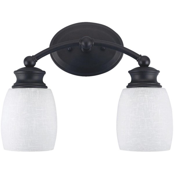 Home Impressions Palms 2-Bulb Oil Rubbed Bronze Vanity Bath Light Bar - Iieemm