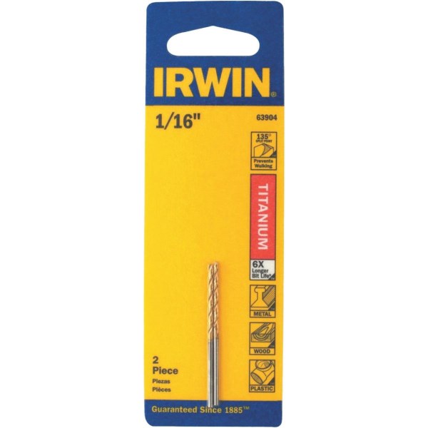 Irwin 1/16 In. Titanium Drill Bit - Iieemm