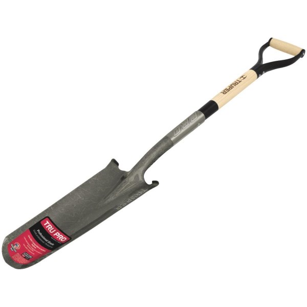 Truper Pro 32 In. Wood D-Handle Round Point Drain Spade - Iieemm